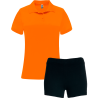 Conjunto de mujer petanca polo técnico y pantalón corto