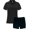 Conjunto de mujer petanca polo técnico y pantalón corto
