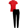 Conjunto de mujer petanca polo técnico bicolor y pantalón largo
