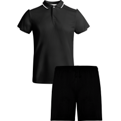 Conjunto infantil petanca polo técnico bicolor y pantalón corto