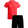 Conjunto infantil petanca polo técnico bicolor y pantalón corto