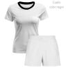 Conjunto petanca camiseta manga corta y pantalón corto de mujer personalizado 100% fullprint
