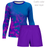 Conjunto running camiseta manga larga y pantalón corto de mujer personalizado 100% fullprint