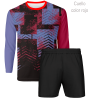 Conjunto running camiseta manga larga y pantalón corto personalizado 100% fullprint