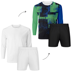 Conjunto running camiseta manga larga y pantalón corto personalizado 100% fullprint