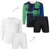 Conjunto running camiseta manga larga y pantalón corto personalizado 100% fullprint