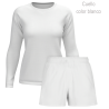 Conjunto petanca camiseta manga larga y pantalón corto de mujer personalizado 100% fullprint