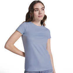 Camiseta Entallada con Manga Corta para Mujer