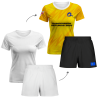 Conjunto petanca camiseta manga corta y pantalón corto de mujer personalizado 100% fullprint