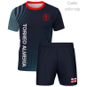 Conjunto petanca camiseta manga corta y pantalón corto personalizado 100% fullprint
