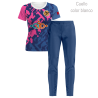 Conjunto petanca camiseta manga corta y pantalón largo de mujer personalizado 100% fullprint
