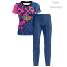 Conjunto petanca camiseta manga corta y pantalón largo de mujer personalizado 100% fullprint