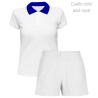 Conjunto petanca polo y pantalón corto de mujer personalizado 100% fullprint