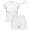 Conjunto petanca polo y pantalón corto de mujer personalizado 100% fullprint