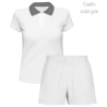Conjunto petanca polo y pantalón corto de mujer personalizado 100% fullprint