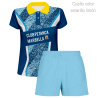 Conjunto petanca polo y pantalón corto de mujer personalizado 100% fullprint
