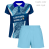 Conjunto petanca polo y pantalón corto de mujer personalizado 100% fullprint