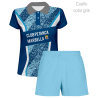 Conjunto petanca polo y pantalón corto de mujer personalizado 100% fullprint