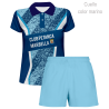 Conjunto petanca polo y pantalón corto de mujer personalizado 100% fullprint
