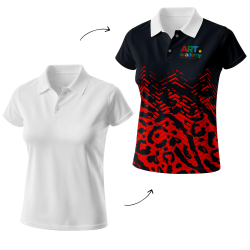 Polo para eventos de mujer personalizado 100% fullprint