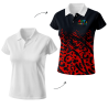 Polo para eventos de mujer personalizado 100% fullprint