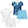 Conjunto petanca polo y pantalón corto de mujer personalizado 100% fullprint