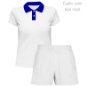 Conjunto petanca polo y pantalón corto de mujer personalizado 100% fullprint