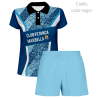 Conjunto petanca polo y pantalón corto de mujer personalizado 100% fullprint