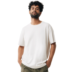 Camiseta de algodón reciclado Iqoniq KAKADU blanca