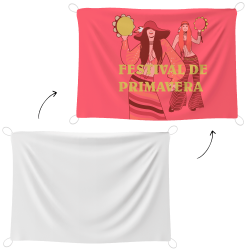 Bandera personalizable 145x100 cm con gomas