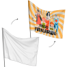 Bandera personalizable 115x150 cm para mástil