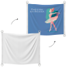 Bandera personalizable 120x100 cm con anillas y refuerzos