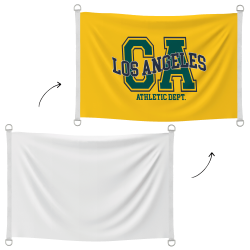 Bandera personalizable 90x60 cm con anillas y refuerzo