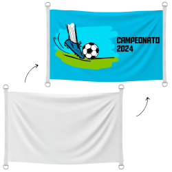 Bandera personalizable 120x70 cm con anillas y refuerzo