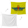 Bandera personalizable 100x120 cm con tiras