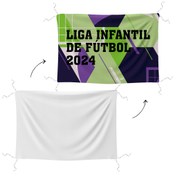 Bandera personalizable 50x75 cm con tiras