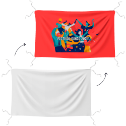 Bandera personalizable 70x120 cm con tiras