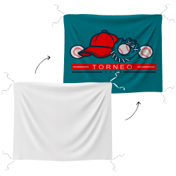 Bandera personalizable 115x150 cm con tiras