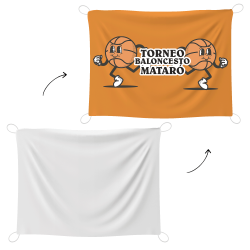 Bandera personalizable 75x100 cm con gomas