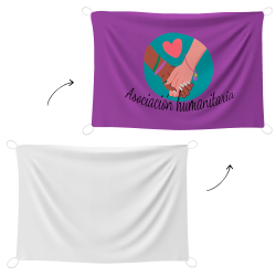 Bandera personalizable 100x150 cm con gomas