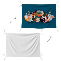 Bandera personalizable 145x100 cm con tiras