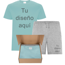 Conjunto pijama camiseta manga corta infantil personalizado
