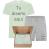 Conjunto pijama camiseta manga corta infantil personalizado