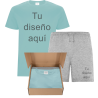 Conjunto pijama camiseta manga corta personalizado