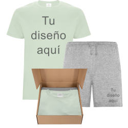 Conjunto pijama camiseta manga corta personalizado