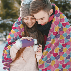 Manta polar 120x155 cm con ribete personalizada