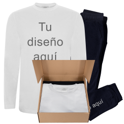 Conjunto pijama manga larga infantil personalizado
