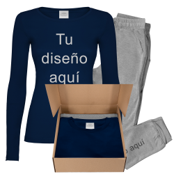 Conjunto pijama manga larga de mujer personalizado