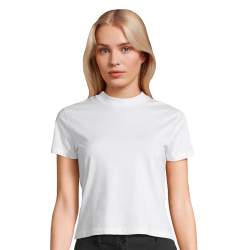 Camiseta corta de mujer Sol's LILIA blanca