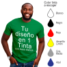 Camiseta colores impresa 1 tinta/posición